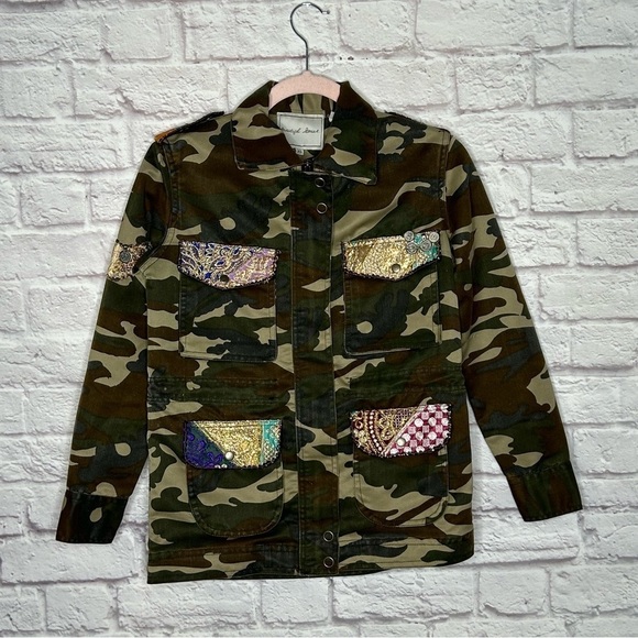 Beautiful Stories Embellished Camo Jacket - Picture 3 of 16